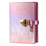Victoria's Journals Heart Lock Diary - Hush Hush Metallic Lilac