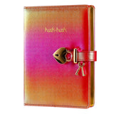 Victoria's Journals Heart Lock Diary - Hush Hush Iridescent Red