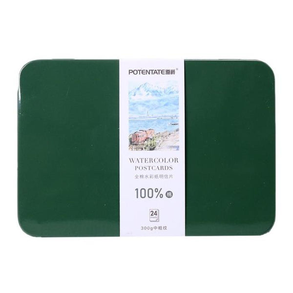 Potentate Watercolour Postcards 24pk, Rectangular