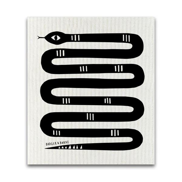 Badger & Burke Swedish Sponge Cloth - Black Snake