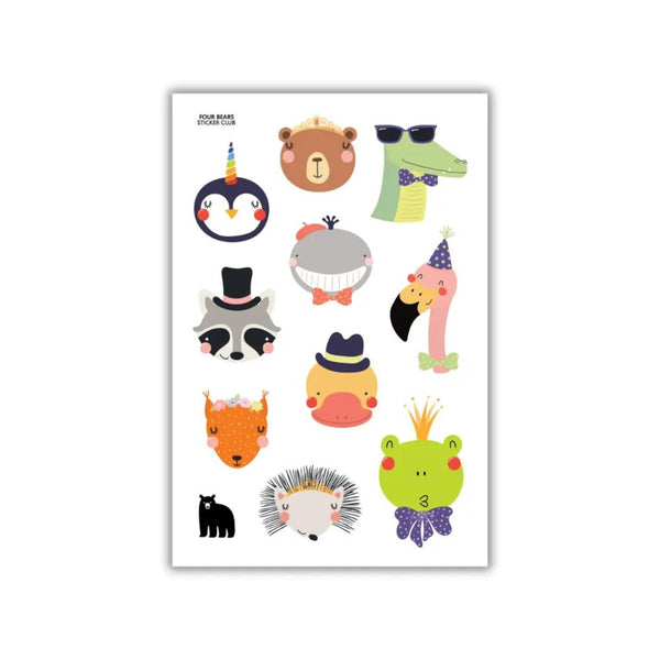 Four Bears Sticker Pack - Party Animals