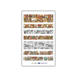 Four Bears Sticker Pack - Books, Washi-Look