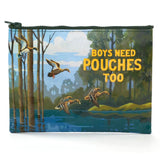 Blue Q Recycled Zipper Pouch - Boys Need Pouches Too