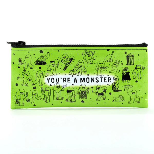 Blue Q Recycled Pencil Case - You're A Monster