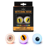 Witching Hour Colour-Changing Light-Up Pumpkin Eyeballs, Assorted