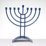 Rite Lite Traditional Steel Menorah, Slate Blue