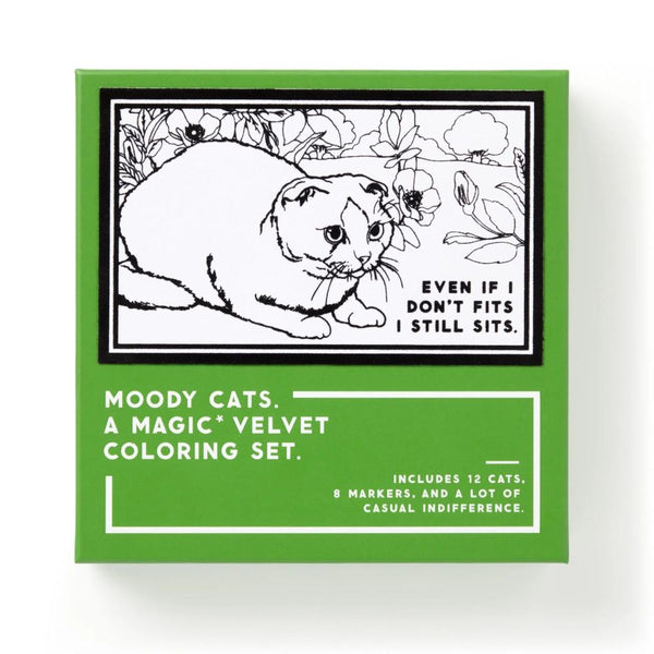 Brass Monkey Magic Velvet Colouring Set - Moody Cats