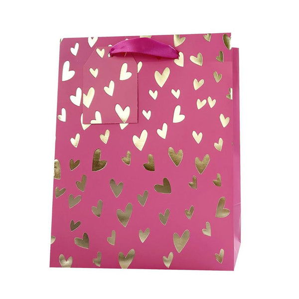 Paper Trendz Gift Bag, Medium - Pink Hearts