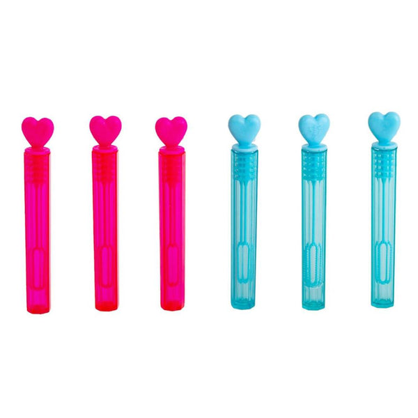 CTG Mini Bubble Wands 6pk Pink & Blue Hearts