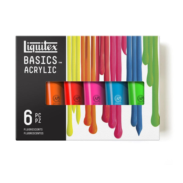 Liquitex Basics Acrylic Colour Fluorescent Set 6x118ml