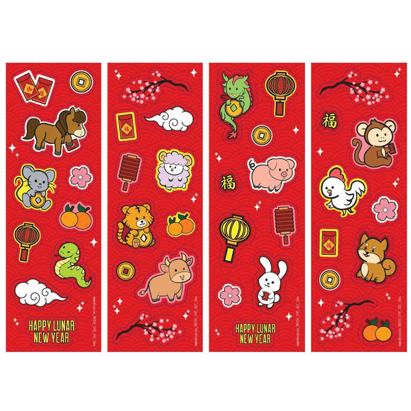 Amscan Chinese Lunar New Year Stickers, 36 sheets