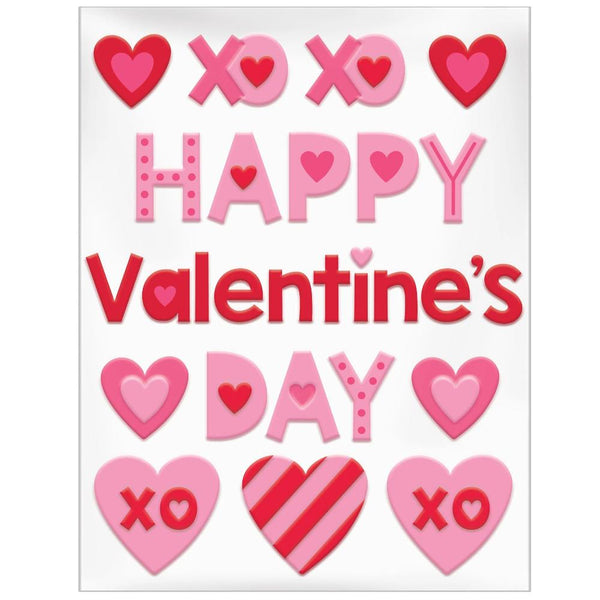 Amscan Valentine's Day Gel Window Clings