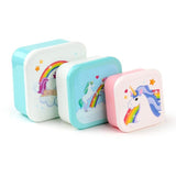 Puckator Stackable Lunch Box Set - Enchanted Rainbows Unicorn