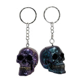 Puckator Skulls & Roses Metallic Skull Keyring, Assorted