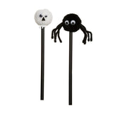 Puckator Halloween Pom Pom Pencil - Skull or Spider