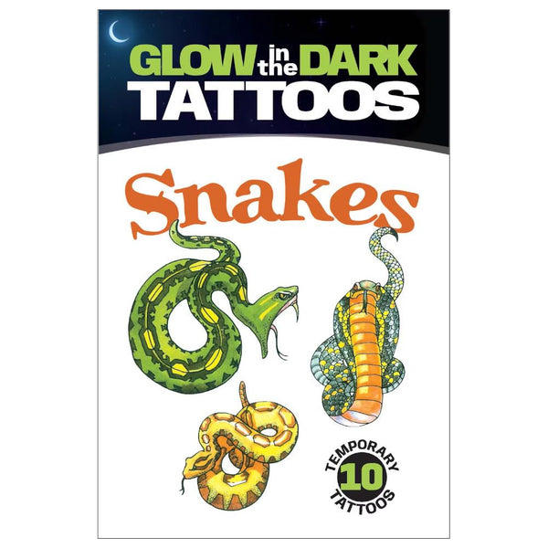 Dover Glow in the Dark Temporary Tattoos: Snakes by Jan Sovak