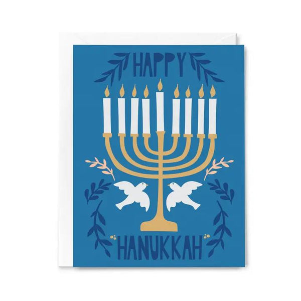 Happy Just Happy Hanukkah Greeting Card, Menorah