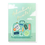 Stormy Knight Greeting Card - Bon Voyage Luggage Card