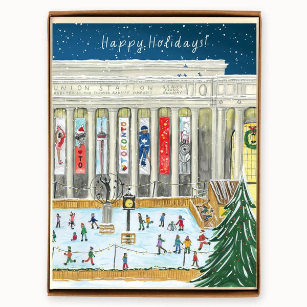 The Paperhood Toronto Boxed Holiday Cards 8pk Union Station