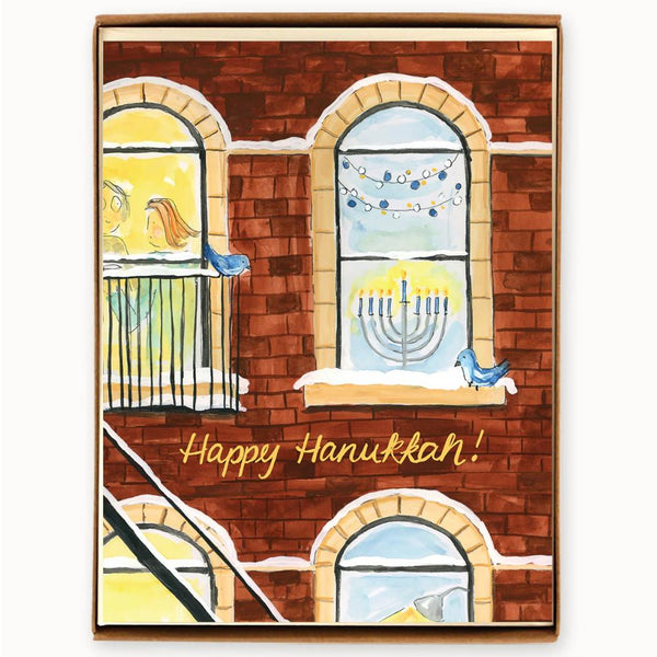 The Paperhood Toronto Boxed Holiday Cards 8pk Hanukkah Window