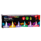 Deco Lite Colour-Changing Flameless LED Tealights 6pk