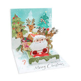 Up With Paper Pop-up Christmas Card, Sleigh Ride Reindeer