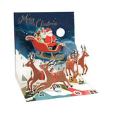 Up With Paper Pop-up Christmas Card - Santa's Sleigh