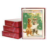 Cavallini Boxed Christmas Cards 10pk - Christmas Cats