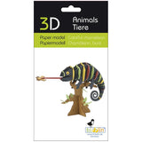 Fridolin 3D Animals Paper Model - Colourful Chameleon