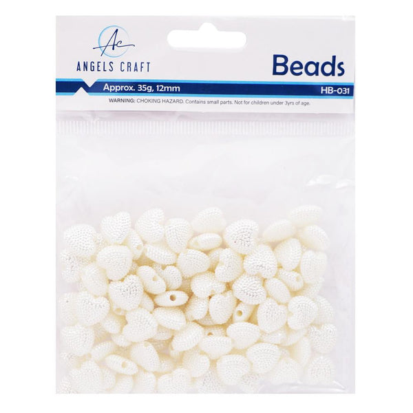 Angels Craft Pearl Heart Beads 12mm