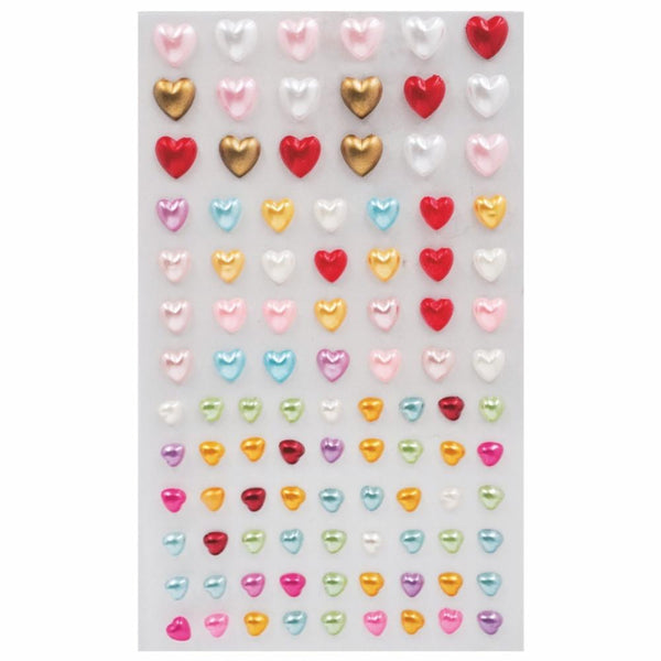 Angels Craft 3D Acrylic Stickers - Multicoloured Hearts