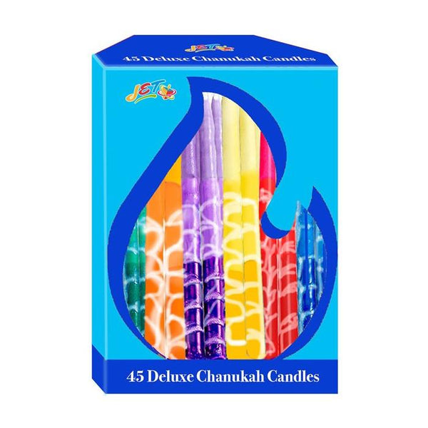 JET Deluxe Chanukah Candles 45pk Colour Assortment