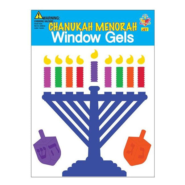 JET Chanukah Gel Window Clings, Menorah