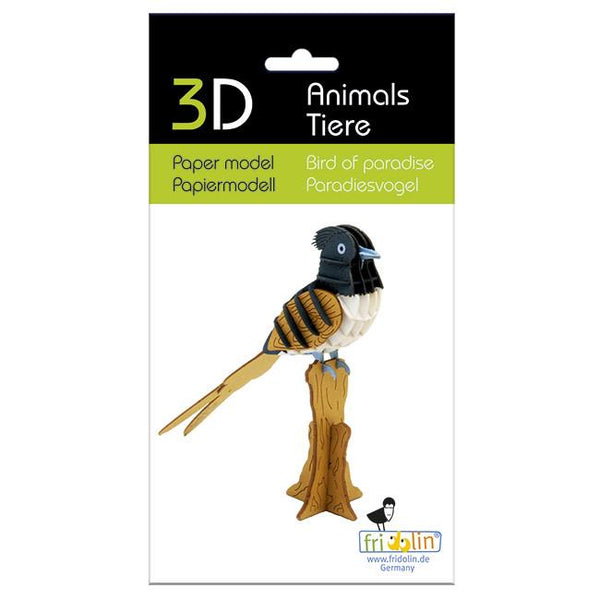 Fridolin 3D Animals Paper Model - Bird of Paradise