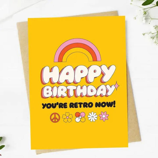 Big Moods Birthday Greeting Card - Retro