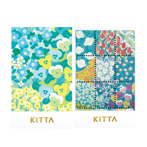 KITTA Compact Washi Tape Card - Stamp, Garden