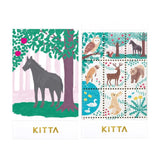 KITTA Compact Washi Tape Card - Stamp, Animals