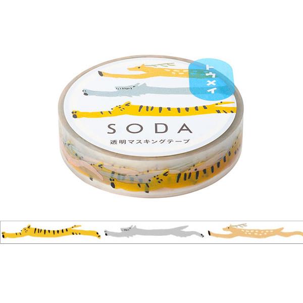 Hitotoki SODA Transparent Masking Tape 10mm Playing Tag