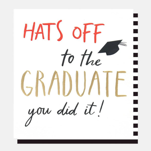 Caroline Gardner Graduation Greeting Card - Hats Off