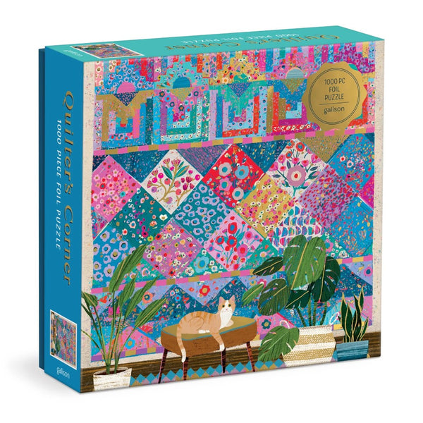 Galison 1000pc Foil Puzzle - Quilter's Corner