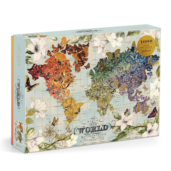 Galison 1000pc Foil Puzzle - Winged Metamorphosis