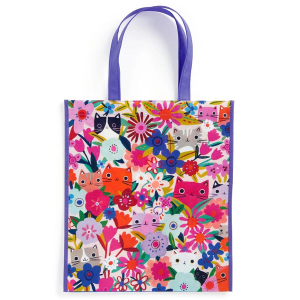 Mudpuppy Recycled Tote Bag - Blooming Cats