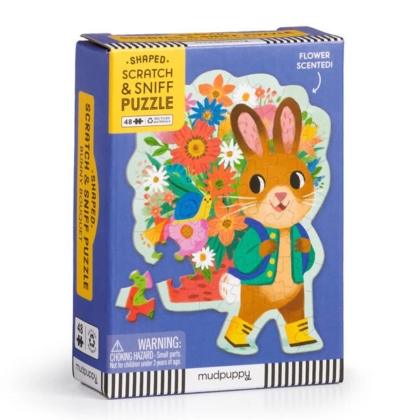 Mudpuppy 48pc Mini Scratch & Sniff Puzzle - Bunny Bouquet