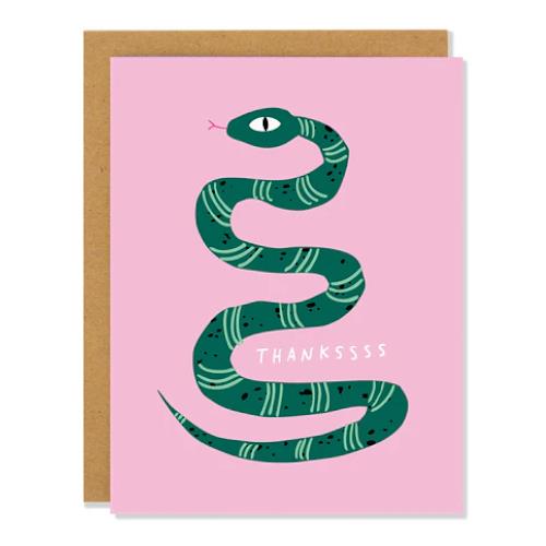 Badger & Burke Greeting Card - Thankssss Snake