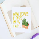 Hop & Flop Greeting Card - Mum Planted in My Heart
