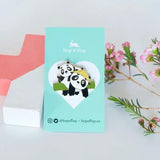 Hop & Flop Enamel Pin - Pandas