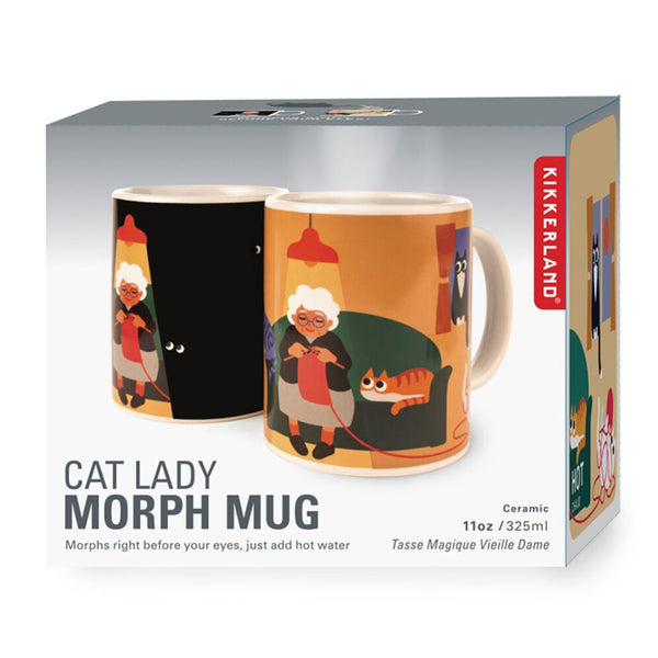 Kikkerland Morph Mug 11oz Cat Lady