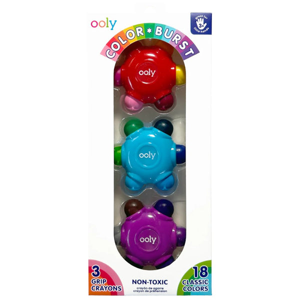Ooly Colour Burst Crayons 3pk (18 Colours)