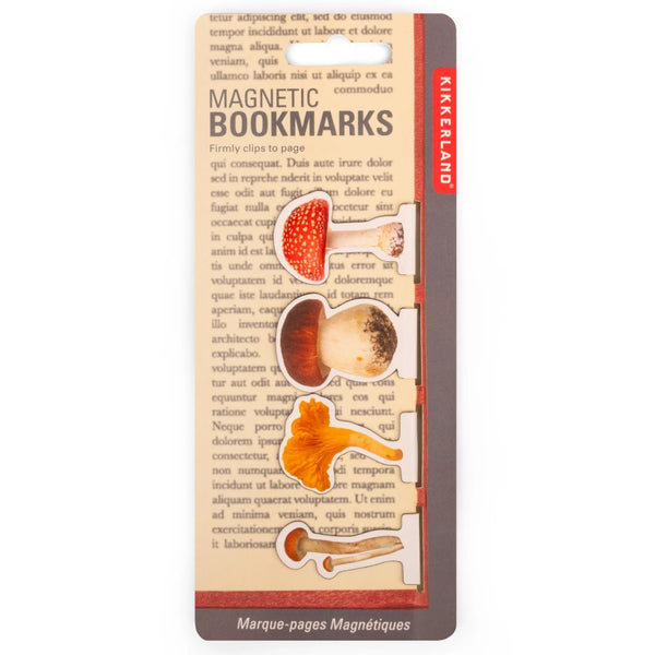 Kikkerland Magnetic Bookmarks 4pk Mushrooms