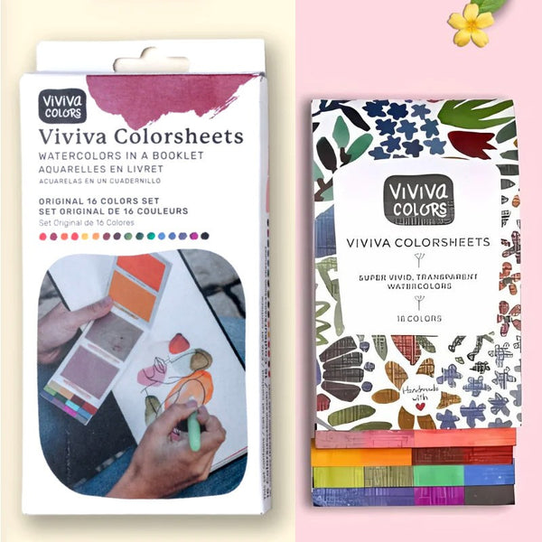 Viviva Colors Colorsheets Watercolour Set - Original 16 Colours